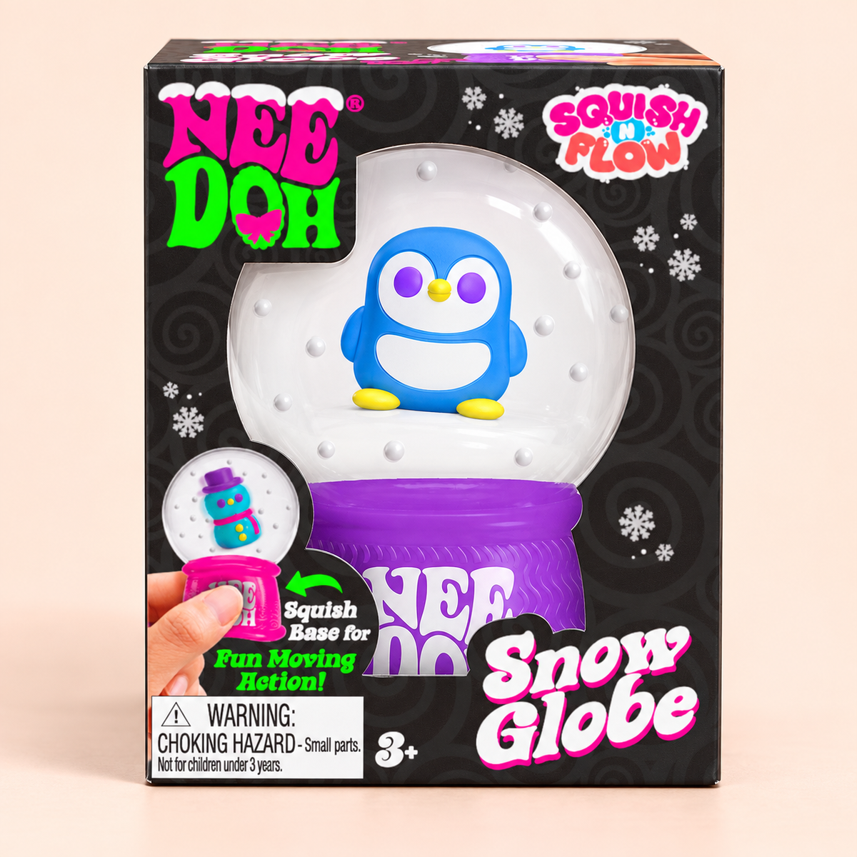 NeeDoh Squish N Flow Snow Globe