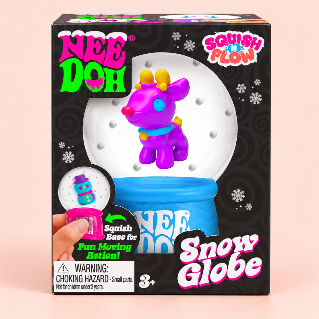 NeeDoh Squish N Flow Snow Globe